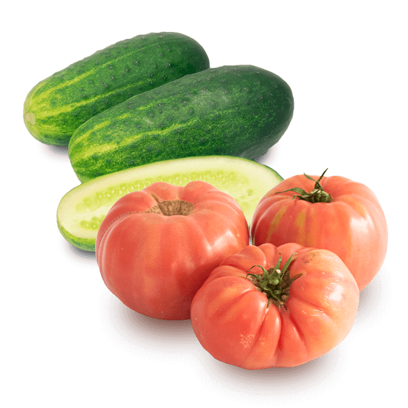 Cesta Tomates y Pepinos - FrutaMare