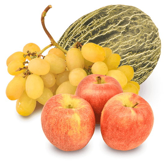 Cesta Uva blanca, Melón y Manzana - FrutaMare