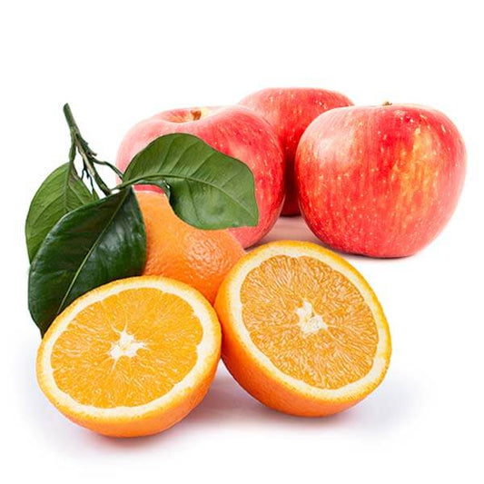 Cesta Naranjas de Mesa y Manzanas - FrutaMare