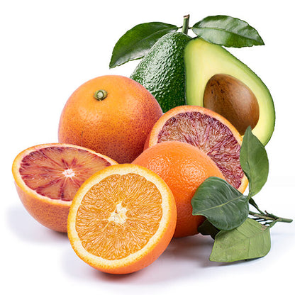 Cesta Naranjas de Zumo, Sanguinas y Aguacates - FrutaMare