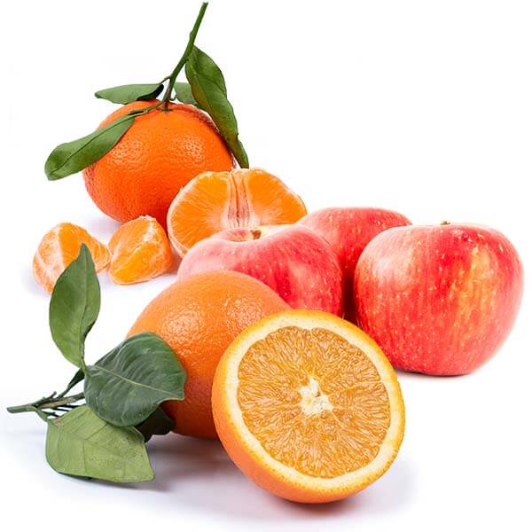 Cesta Naranjas de Zumo, Mandarinas y Manzanas - FrutaMare